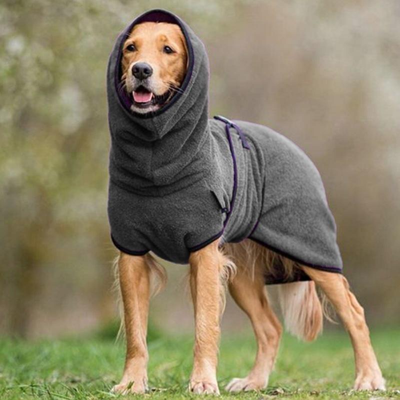 Verstelbare Badjas voor Huisdieren – Sneldrogende Handdoek voor Honden en Katten – Zachte Microvezel Pluche Absorberend – Beugel Halsband Design