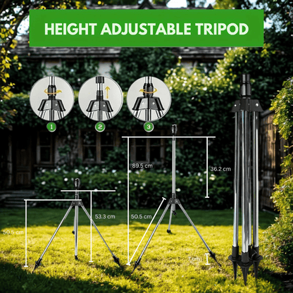 Verstelbare Roterende Tuinsproeier 360° Dekking RVS