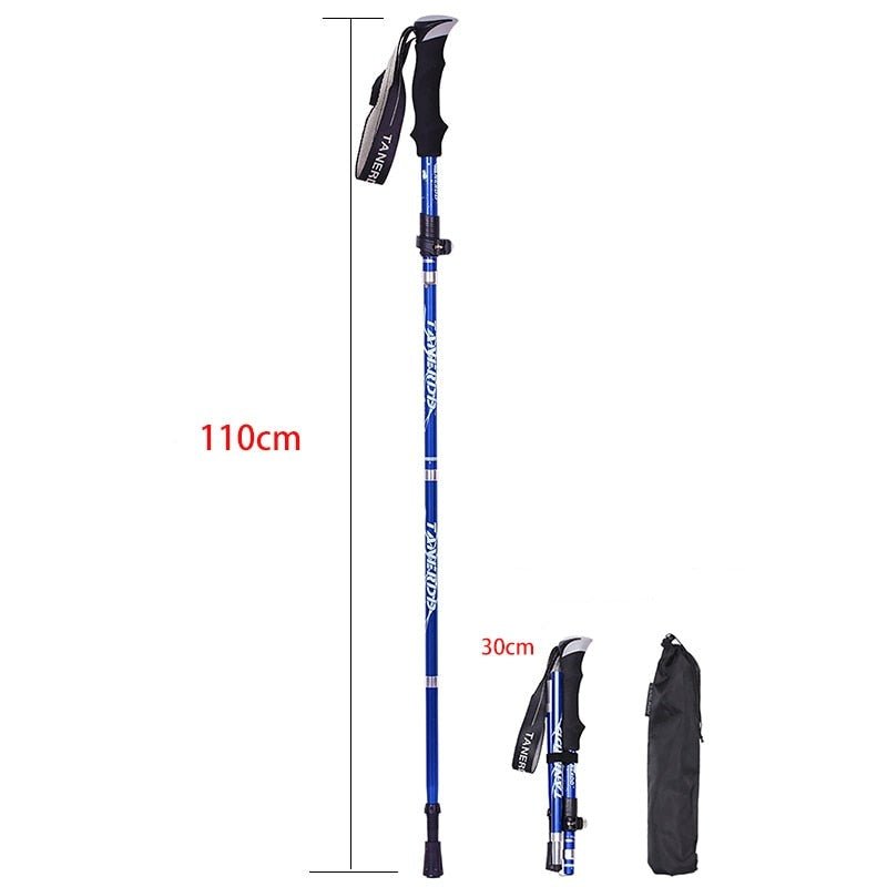 Wandelstokken Verstelbaar Opvouwbaar 110-135cm Lichtgewicht Trekking