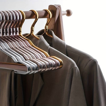 Kledinghangers messing set goud kleding hanger luxe garderobe kledingkast hangers stevig anti slip jas blouse jurk hanger