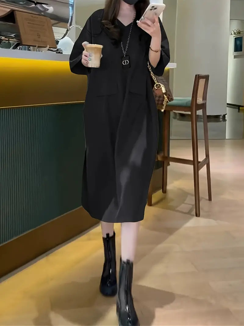 Vrouwelijke Zomerjurk Korte Mouwen Casual Stijl