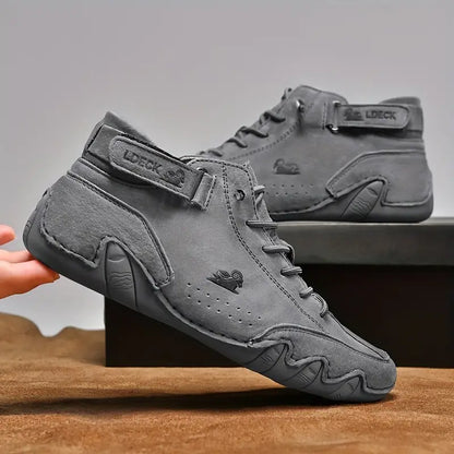 Waterdichte Heren Laarsschoenen met Hoge Schacht en Elastische Sluiting Kunstleer Robuust Straatmode