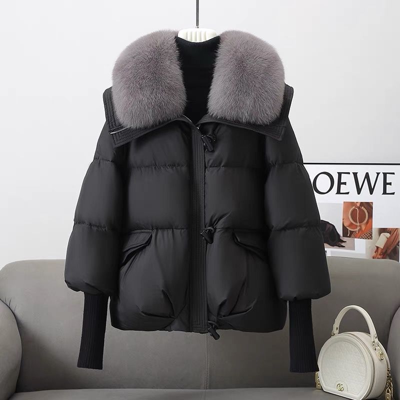 Dames Pufferjas Warm Imitatiebontkraag Stijlvolle Winterjas