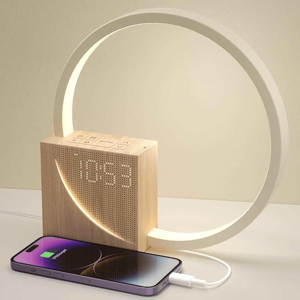 Digitale Lichtwekker met Zonsopgang Simulatie – Natuurlijk Wakker Worden – USB Oplaadpoort & FM Radio