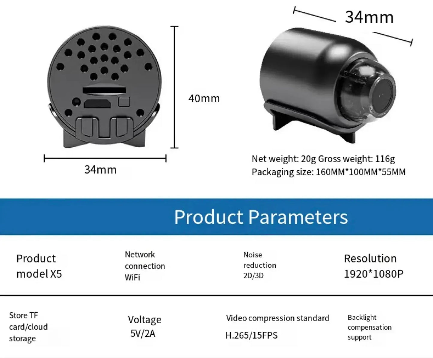 Miniatuur WiFi Camera 1080P HD 140° Groothoek Verborgen Bewegingsdetectie Nachtzicht USB Bewakingscamera Mini Spy Cam Draadloos Binnen 128GB