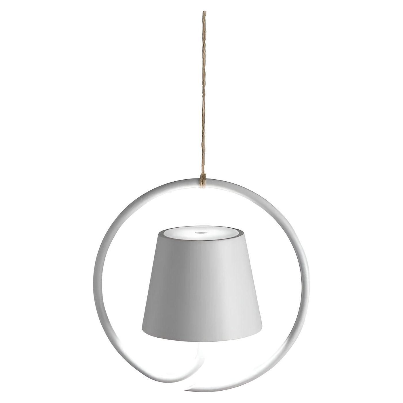 Hanglamp Draadloos Oplaadbaar LED Retro Metaal Zwart Wit Pendellamp Modern
