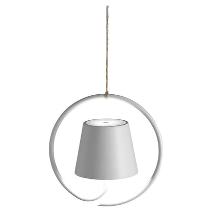 Hanglamp Draadloos Oplaadbaar LED Retro Metaal Zwart Wit Pendellamp Modern
