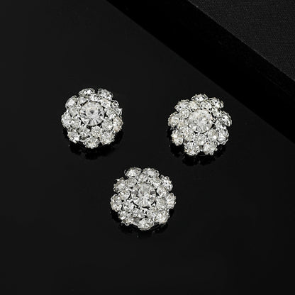 Dames Sierknopen met Steentjes Glitter Luxe Look