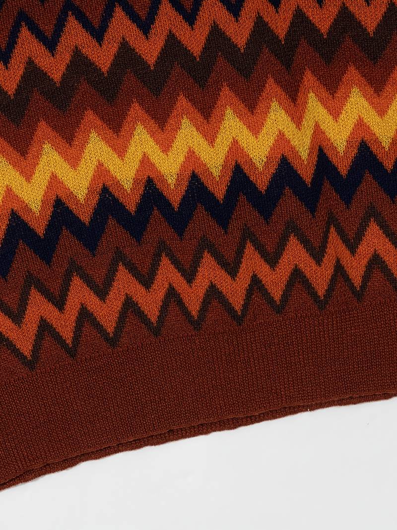Retro Trui Zigzag Patroon Vintage Look