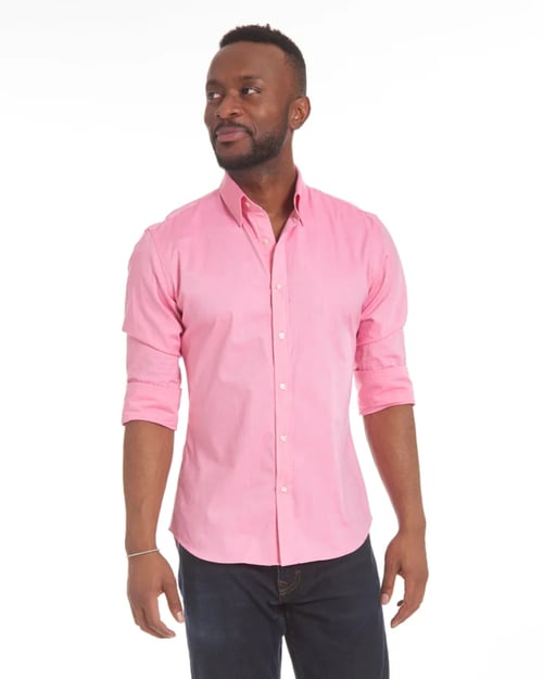 Heren Overhemd Slim Fit Stretch met Ritssluiting