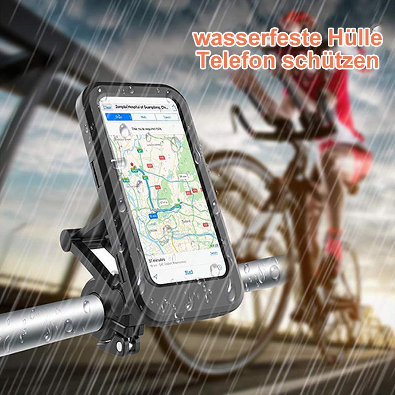 Waterdichte Telefoonhouder voor Fiets met 15W Draadloze Powerbank Zwart