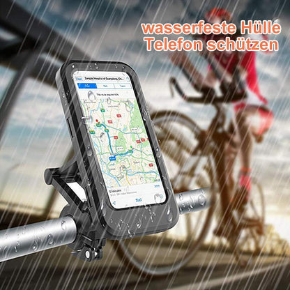 Waterdichte Telefoonhouder voor Fiets met 15W Draadloze Powerbank Zwart