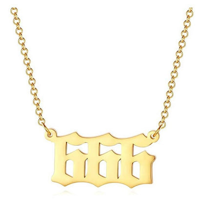 Gouden Ketting met Geluksengel en Cijfer Sieraad