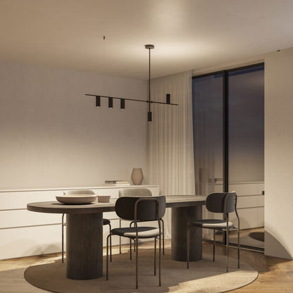 Hanglamp Aluminium Zwart 122cm Asymmetrisch Design Modern