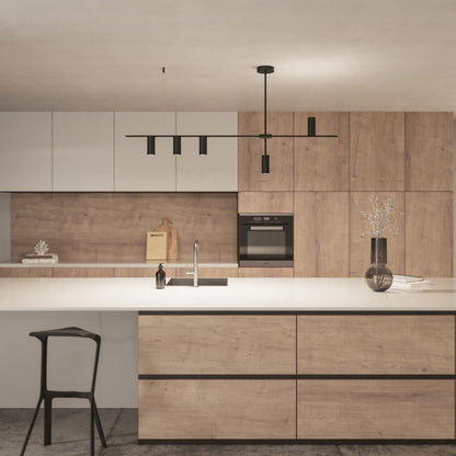 Hanglamp Aluminium Zwart 122cm Asymmetrisch Design Modern