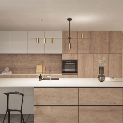 Hanglamp Aluminium Zwart 122cm Asymmetrisch Design Modern
