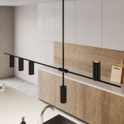 Hanglamp Aluminium Zwart 122cm Asymmetrisch Design Modern
