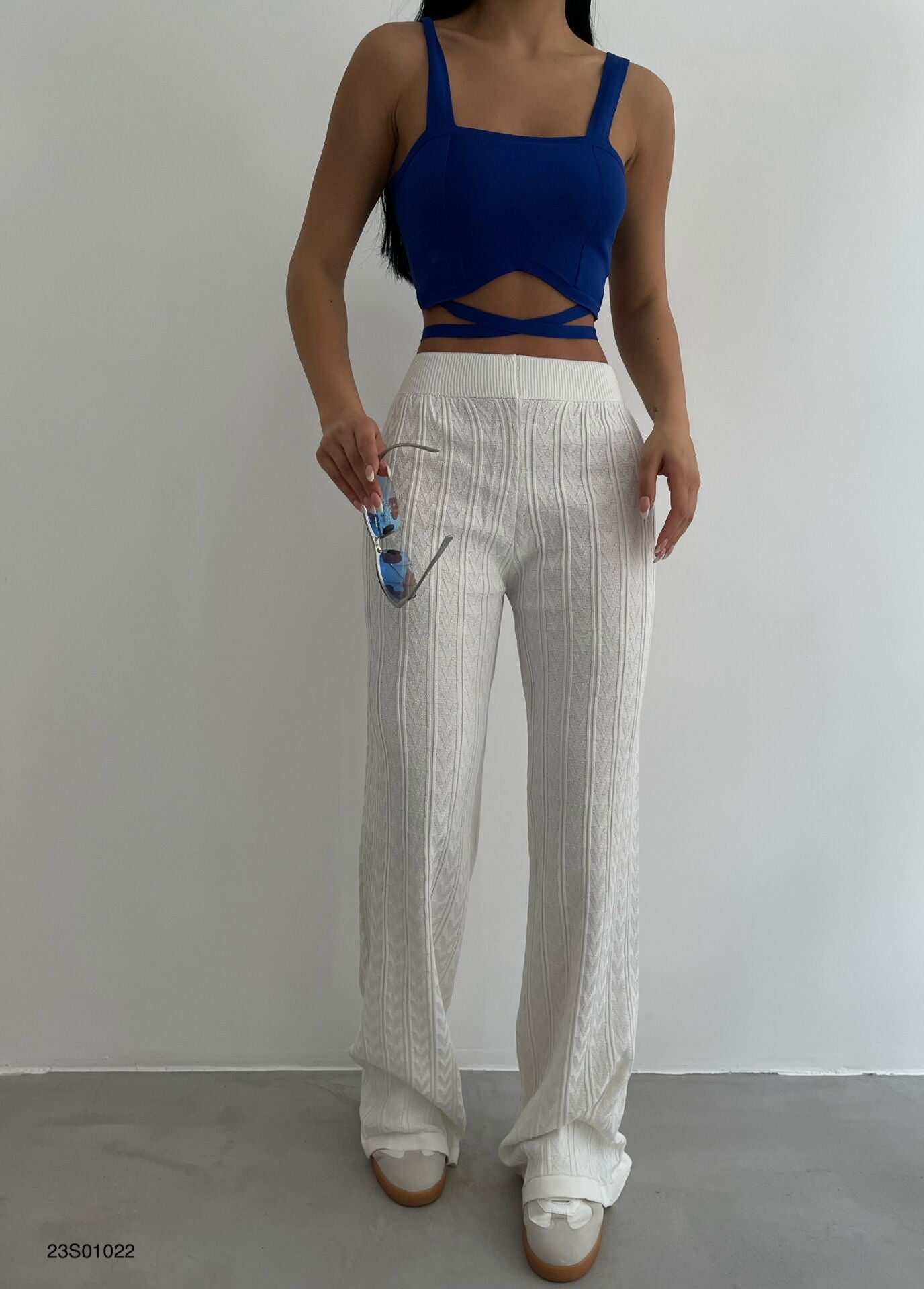 Witte Katoenen Broek Luchtige Zomerbroek voor Dames - StudioMarella