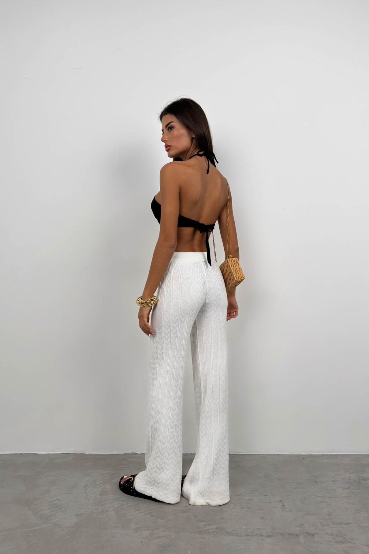Witte Katoenen Broek Luchtige Zomerbroek voor Dames