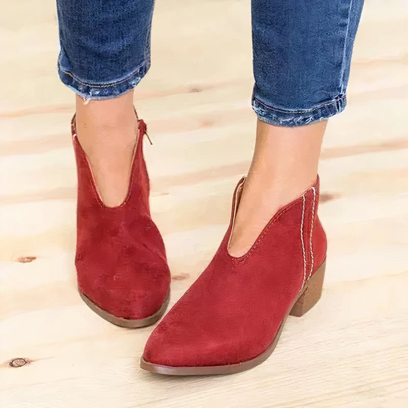 Stiletto Enkellaarsjes met Hoge Hak Spitse Neus - StudioMarella