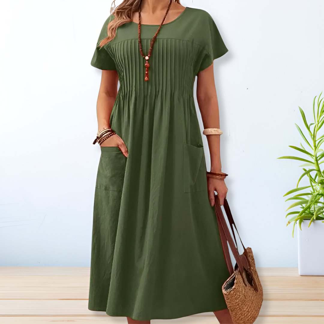 Lichte Zomerjurk van Katoen en Linnen