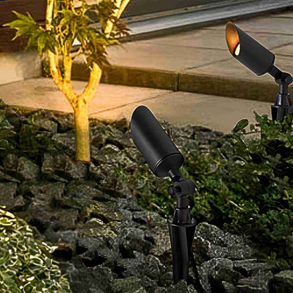 Tuinspot Grondspot Aluminium Zwart IP65 Zonne-energie Bedraad 5W Tuin Oprit Patio Spotlight Tuinverlichting Verstelbaar