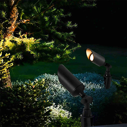 Tuinspot Grondspot Aluminium Zwart IP65 Zonne-energie Bedraad 5W Tuin Oprit Patio Spotlight Tuinverlichting Verstelbaar