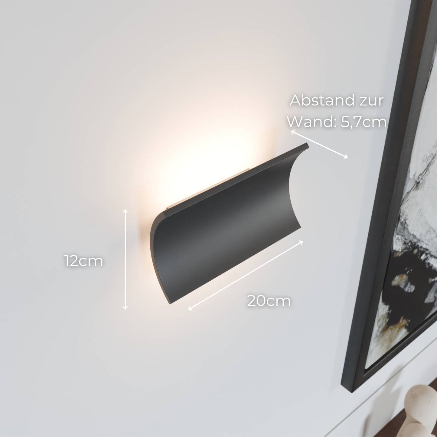 Elegante led wandlamp met warm indirect licht voor binnen en beschut buiten