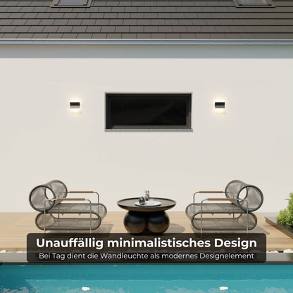 Elegante led wandlamp met warm indirect licht voor binnen en beschut buiten