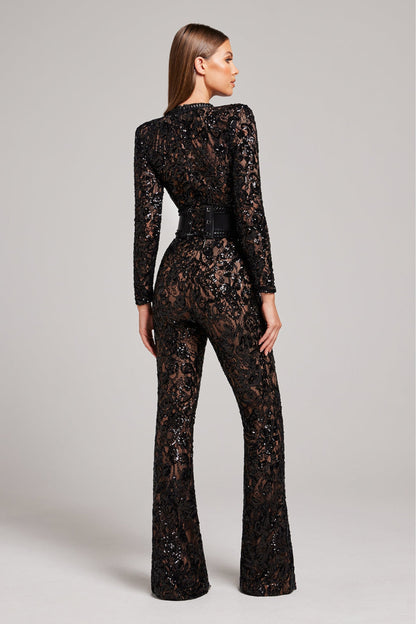 Jumpsuit voor Vrouw Kant Details Verfijnd Design
