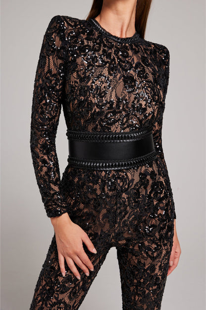 Jumpsuit voor Vrouw Kant Details Verfijnd Design