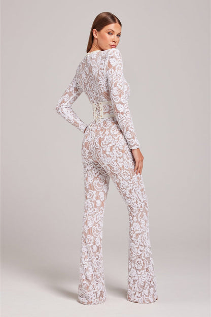 Jumpsuit voor Vrouw Kant Details Verfijnd Design