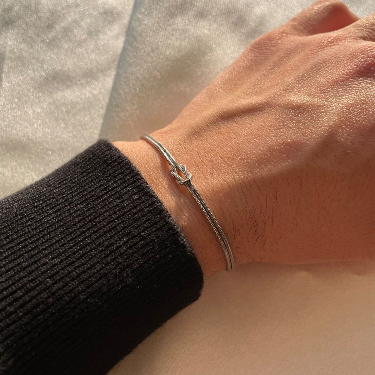 Eenvoudige Liefdes Armband Zilver Minimalistisch Design