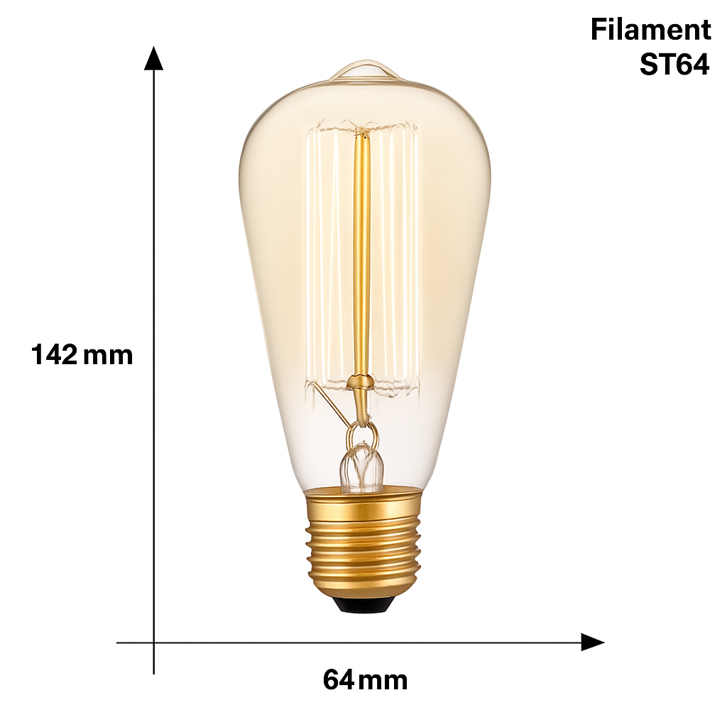 Edison Lamp E27 40W Filament Warm Woonkamer Slaapkamer Vintage Gloeilamp Retro Decoratief Industrieel Interieur