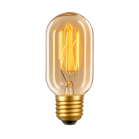 Edison Lamp E27 40W Glas Vintage Filamentlamp Retro Sfeerlamp Warm Wit Buislamp T45 Industrieel Loft Woonkamer Eetkamer Slaapkamer
