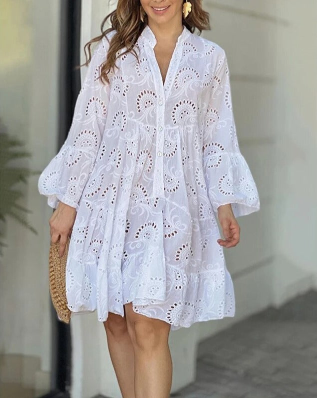 Lente Zomerjurk Vrouw Lichte Jurk Zomerse Stijl - StudioMarella