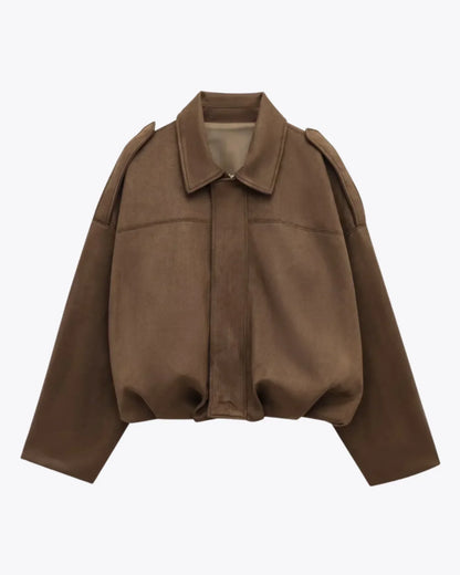 Leren Jas Dames Suède Elegant Trendy Design