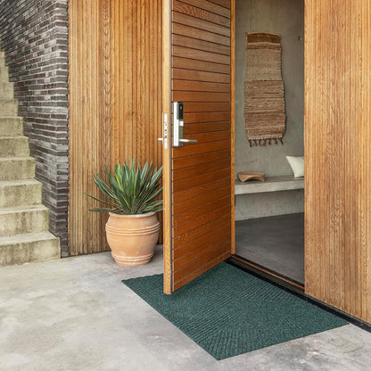 Antislip Deurmat Binnen & Buiten Groen Grijs Khaki Vuilvangmat Slijtvast Design Entree Hal Voordeur Inkom