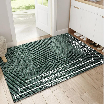Antislip Deurmat Binnen & Buiten Groen Grijs Khaki Vuilvangmat Slijtvast Design Entree Hal Voordeur Inkom
