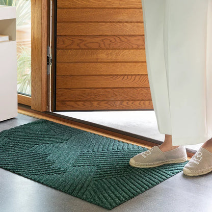 Antislip Deurmat Binnen & Buiten Groen Grijs Khaki Vuilvangmat Slijtvast Design Entree Hal Voordeur Inkom
