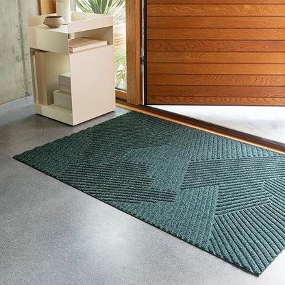 Antislip Deurmat Binnen & Buiten Groen Grijs Khaki Vuilvangmat Slijtvast Design Entree Hal Voordeur Inkom