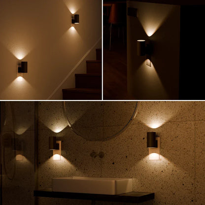 Dimbare Wandlamp met Nachtlichtfunctie Stekkerlamp Zwart Wit Moderne Slaapkamer Kinderkamer Verlichting LED