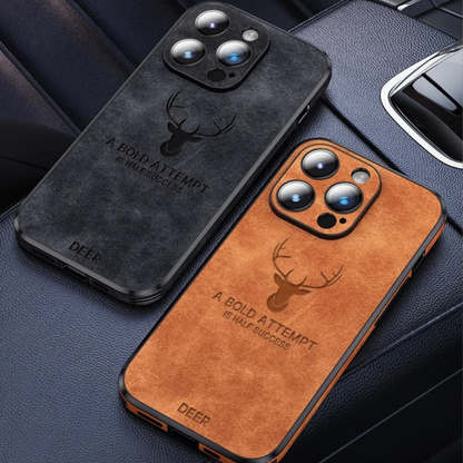 Smartphone Hoesje in Leerlook — Slank Design met Valbescheming & MagSafe-Compatibiliteit voor iPhone 16/15/14/13/12