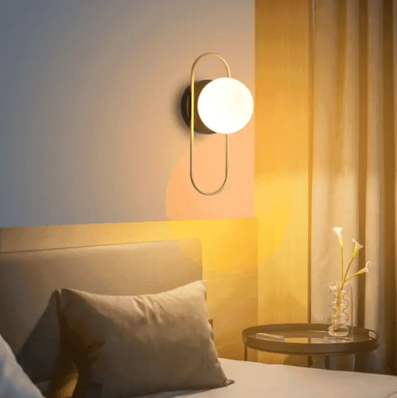 Wandlamp Bol Glas Industrieel Zwart Goud E27 15x58cm Verstelbaar Woonkamer Slaapkamer