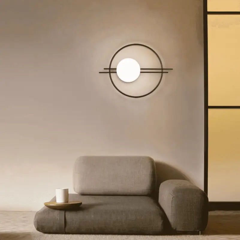 Wandlamp Bol Glas Industrieel Zwart Goud E27 15x58cm Verstelbaar Woonkamer Slaapkamer