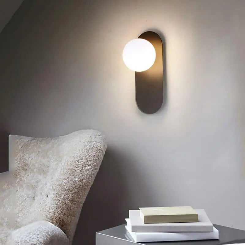 Wandlamp Bol Glas Industrieel Zwart Goud E27 15x58cm Verstelbaar Woonkamer Slaapkamer