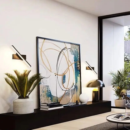 Wandlamp Plat Scandinavisch Acryl Zwart Wit 36cm LED Warm Wit Woonkamer Slaapkamer Modern