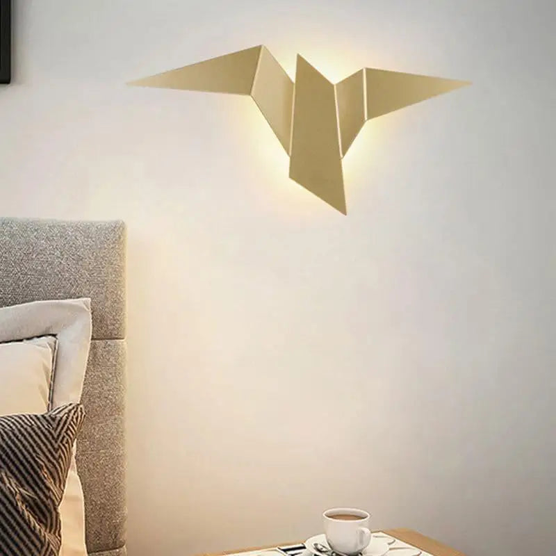 Vogel Wandlamp Led Aluminium Scandinavisch Design Zwart Wit Goud