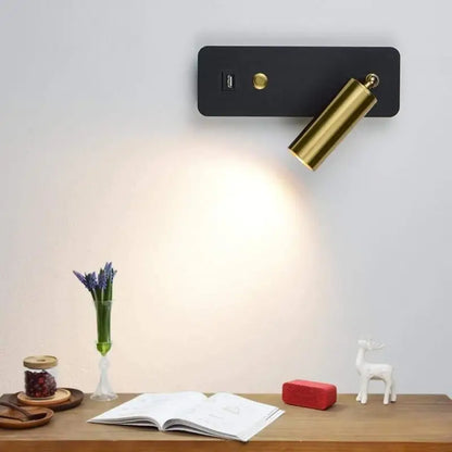 Wandlamp Slaapkamer Modern Aluminium Goud G4 LED 8x23cm Warm Wit Nachtkastje Bedlamp