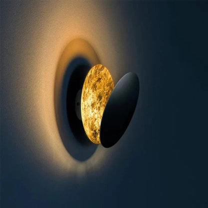 Wandlamp Zonsverduistering Draaibaar Metaal Goud Art Deco LED